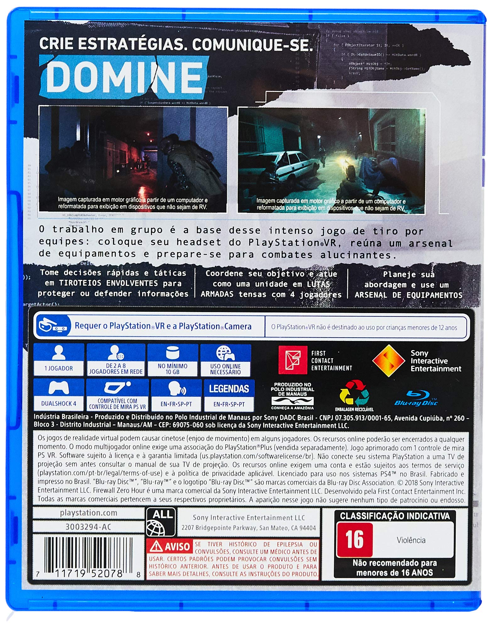 Firewall Zero Hour, Vr, Playstation 4 | Amazon.com.br